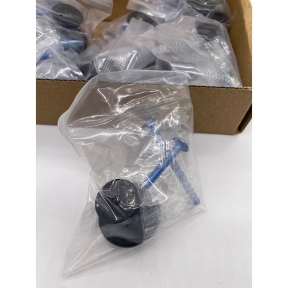 Ilyapa Flat Black Kitchen Cabinet Knobs - 1 1/4 Inch Round Drawer Handles - 10 P - Picture 5 of 6